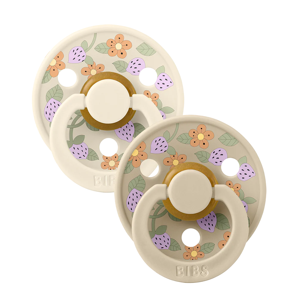 BIBS x LIBERTY Colour 2 Pack Strawberries & Cream - Ivory Mix