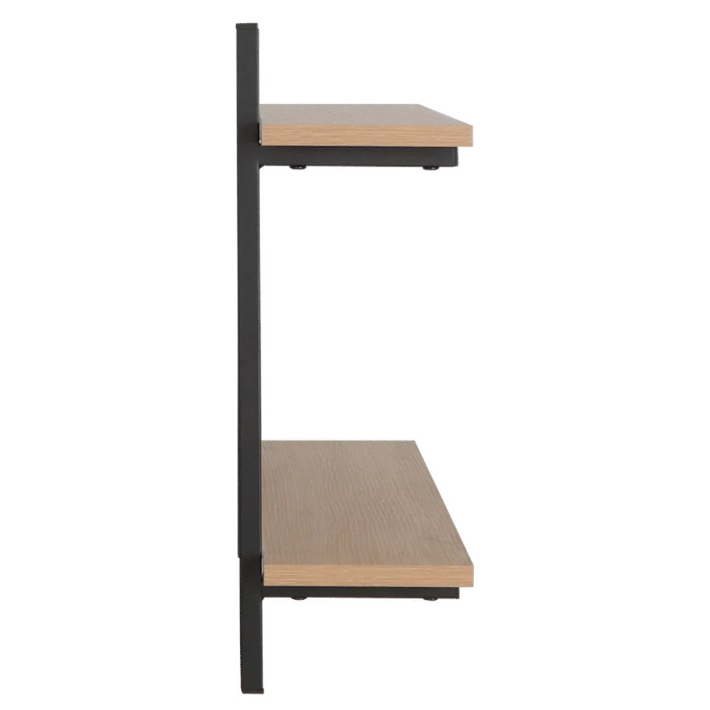 Everfurn Moonshine Wall Shelf – Oak & Powder Coated Steel