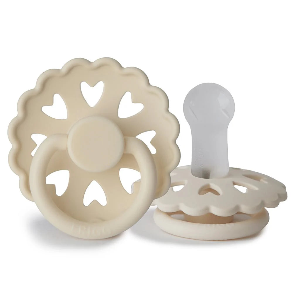 FRIGG Fairytale - Round Silicone Pacifier - The Ugly Duckling (Cream)