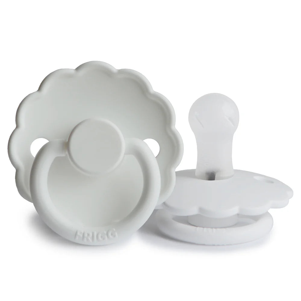 FRIGG Daisy - Round Silicone Pacifier - Bright White