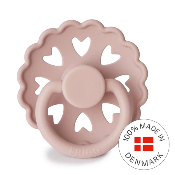 FRIGG Fairytale - Round Silicone Pacifier - The Little Match Girl (Blush)