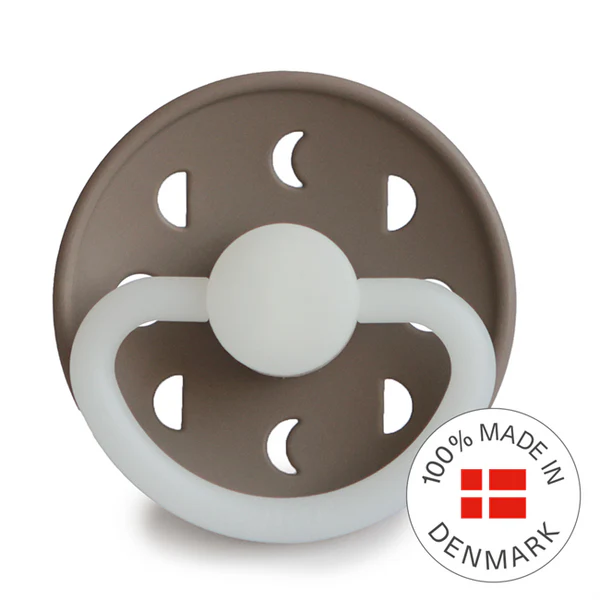 FRIGG Moon Night - Round Silicone Pacifier - Portobello
