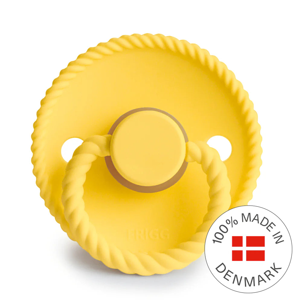 FRIGG Rope - Round Latex Pacifier - Sunflower (LIMITED SUMMER COLLECTION)
