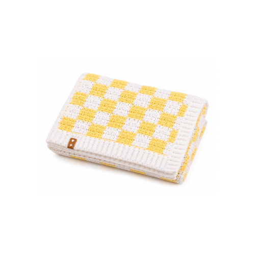 Handmade Yellow Crochet Baby Blanket | Soft Acrylic | 77 x 94 cm