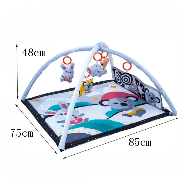 Baby Play Mat Activity Gym – Soft, Colorful Mat with Hanging Toys & Removable Arch