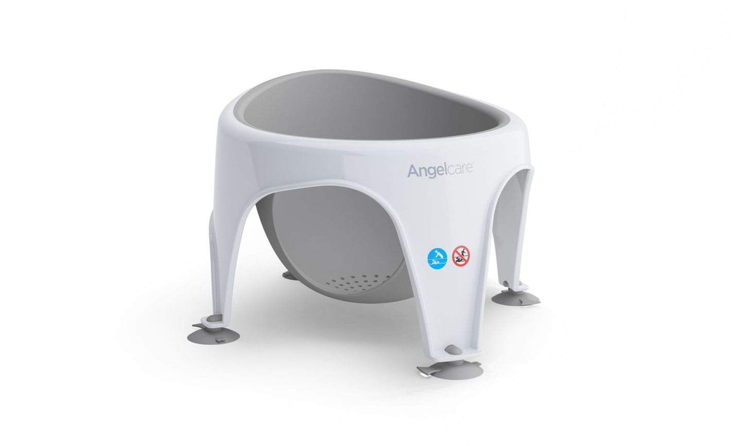 Angelcare Soft Touch Baby Bath Seat – Grey | Ergonomic, Hygienic & Safe for 6–10 Months