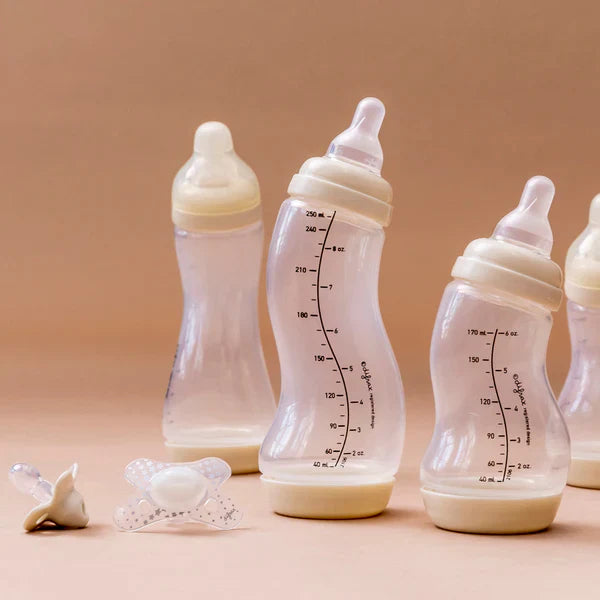 Difrax Newborn Starter Set – Anti-Colic Bottles & Pacifiers for 0-6 Months