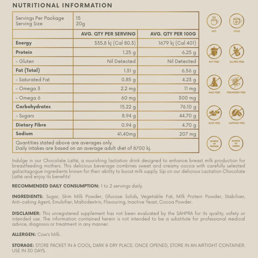 Made to Lactate Enhanced Lactation Chocolate Latté 300g