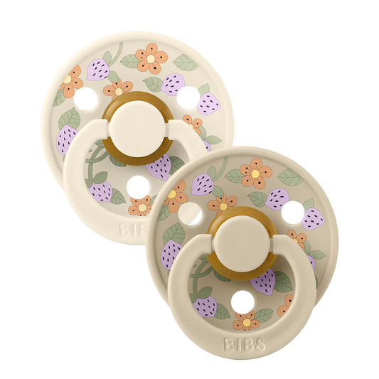 BIBS x LIBERTY Colour 2 Pack Strawberries & Cream - Ivory Mix