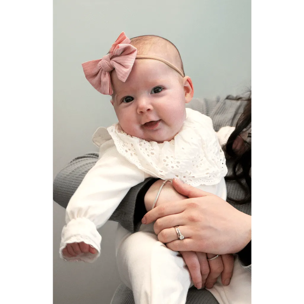 Echo Baby Bow Headbands Set of 3 – Bone, White & Pink