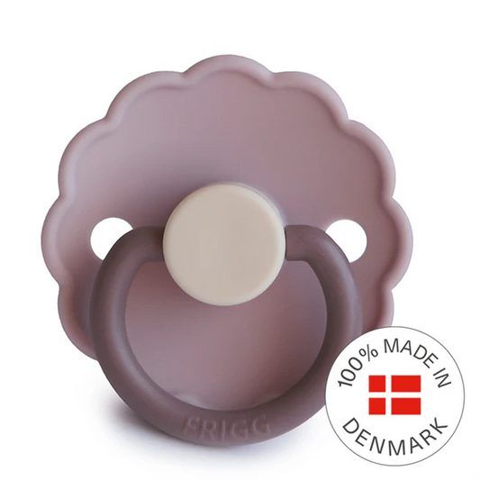 FRIGG Daisy Colourblock - Round Silicone Pacifier - Lavender Haze
