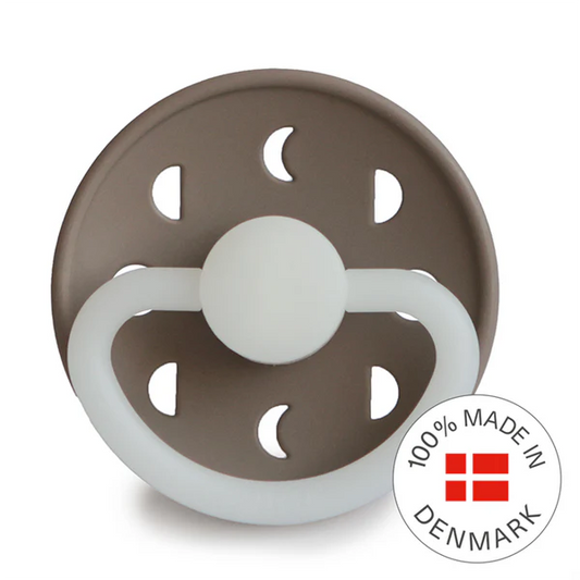 FRIGG Moon Night - Round Silicone Pacifier - Portobello