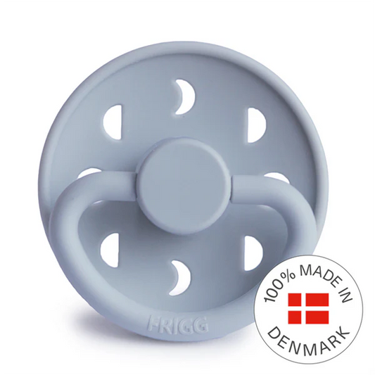 FRIGG Moon - Round Silicone Pacifier - Powder Blue