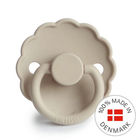 FRIGG Daisy - Round Silicone Pacifier - Sandstone