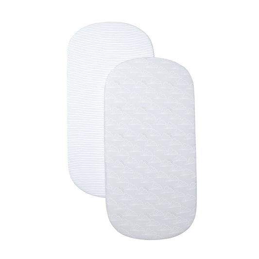 Shnuggle Air Cot Fitted Sheets | Handy 2 Pack - Made from 100% super soft cotton