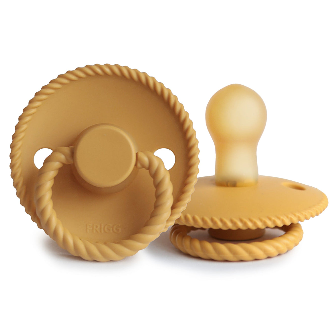 FRIGG Rope - Round Latex Pacifier - Honey Gold – Little Pod