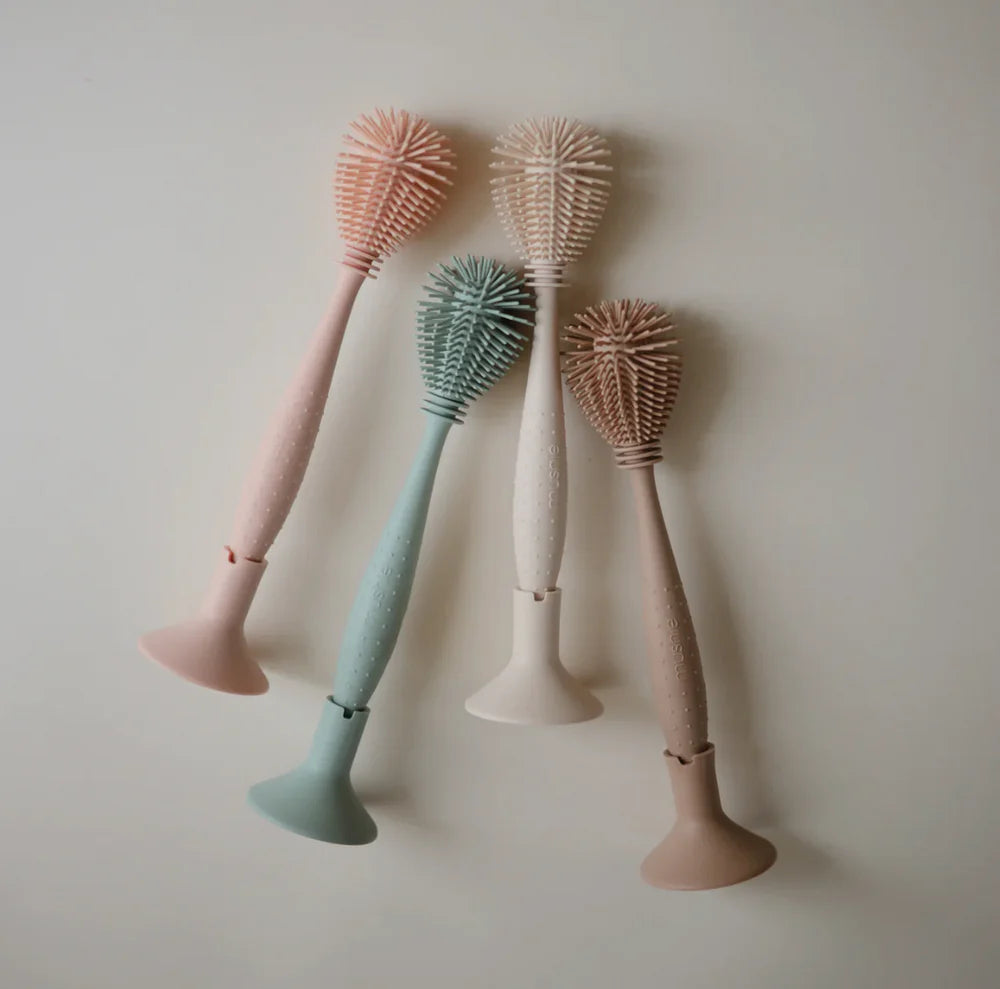 Mushie Silicone Baby Bottle Brush