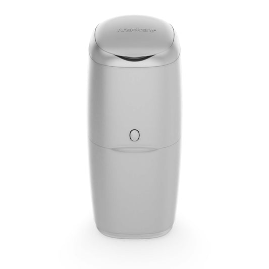 Angelcare Odour Seal Nappy Bin (Grey) | Hygienic Diaper Disposal System with Round Refill