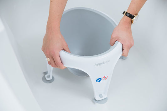 Angelcare Soft Touch Baby Bath Seat – Grey | Ergonomic, Hygienic & Safe for 6–10 Months