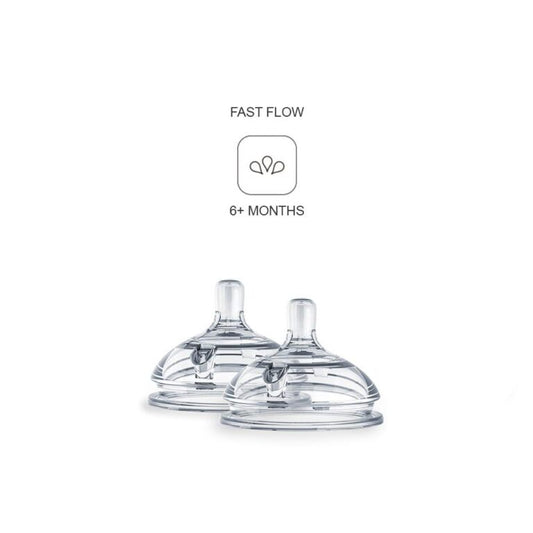 Comotomo Natural Flow Nipple Pack – Fast Flow (6+ Months, 3 Holes)