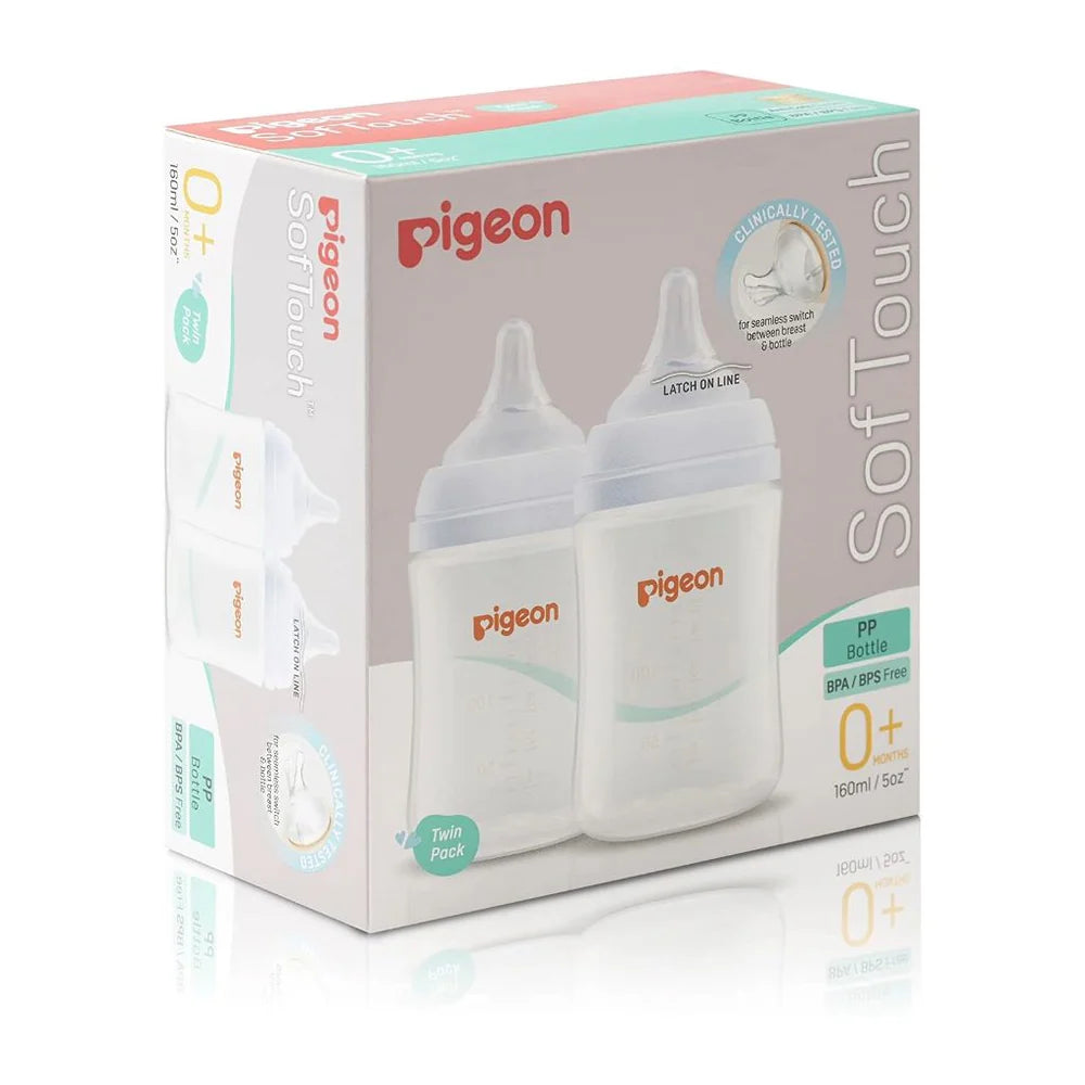 Pigeon SoftTouch Nursing Bottle 160ml – Twin Pack